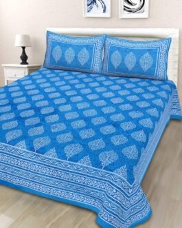 Blossom Blue Regular Double Bedsheet