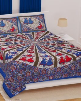 Festive Special Jaipuri Traditionally Printed Double Bedsheet