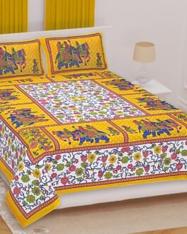 Traditional Jaipuri Print Double Bedsheet